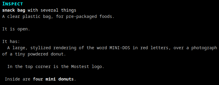 Studying a packet of snacks